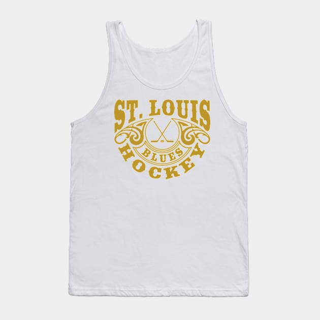 Vintage Retro St Louis Blues Hockey Tank Top by carlesclan